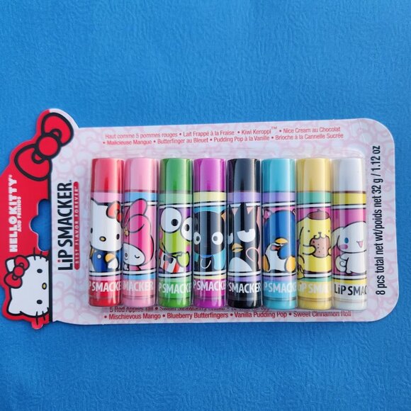 NEW Lip Smacker Sanrio Hello Kitty 8-Piece Flavored Lip Balm My Melody Little - Picture 12 of 16